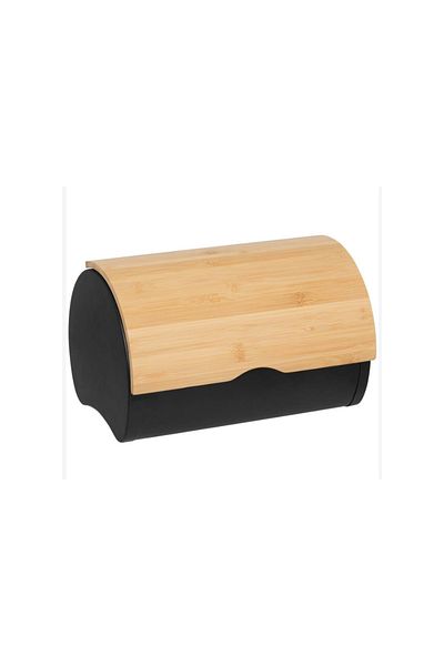 5 five simply smart Axera bread box, metal, bamboo, 32 x 20.5 x H 24 cm