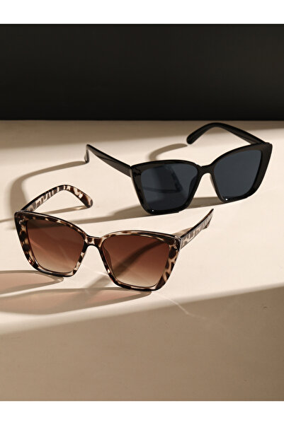 Choice YC8933-BG.WLE نظارة شمسية عصرية بإطار بيضاوي من البلاستيك، قطعتين/ثلاث قطع، متعددة الاستخدامات، مناسبة للتصوير في الشارع، مناسبة للسفر