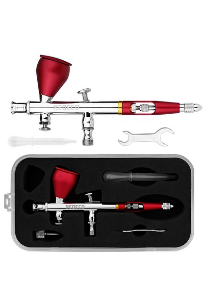 Choice NCT-SJ83-R NEOECO NCT-SJ83 Dual Action Airbrush 9cc 1/3 oz Fluid Cups Quick Remove Air brush Cap Des