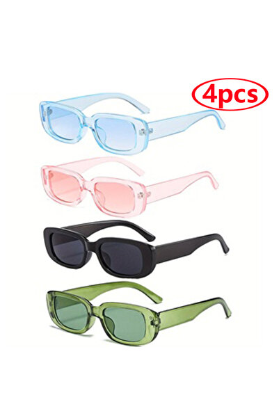 Choice pictures show 4pcs blue 13pcs Small Square Sunglasses Women Retro Sun ...