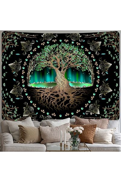 Choice GT08 1Pcs 75x58cm Cosmic Life Tree Tapestry Dreamy Big Tree Wall Blanket Home Decor Origin Tree Back