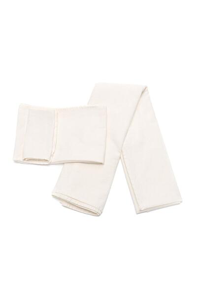 Missi Washed Ecru Denim Cotton Runner