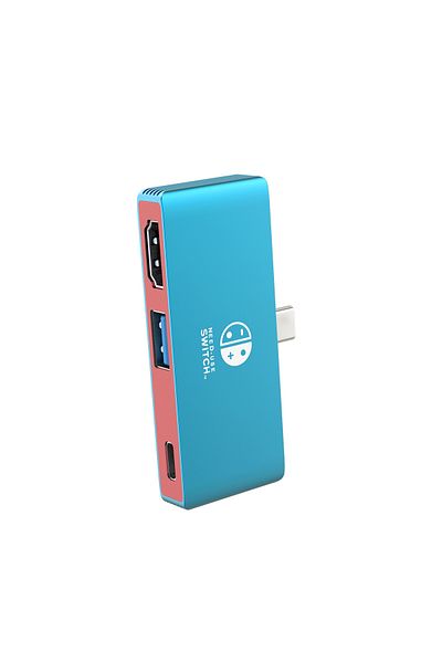 Choice محطة إرساء 3 في 1، أحمر وأزرق، بدقة 4K، وتردد 30 هرتز، مع منفذ USB-C جانبي، ومحور ألعاب، ومنفذ USB3.0، وHDMI، وPD، بقدرة 100 واط، لأجهزة الكمبيوتر المحمول