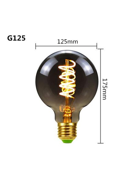 Choice 4W Dimmable Yes G125 220V LED E27 ST64 G80 G95 G125 4W Dimmable220V Smoky Gray Warm GSpiral Filam
