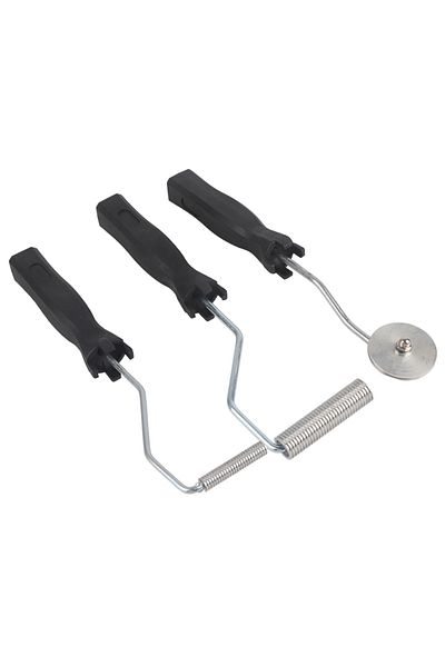 Choice 3pc 3Pcs/set Aluminum Alloy Fiberglass Bubble Paddle Tool Laminating Roller Kit for FRP Mould(Sawtoo