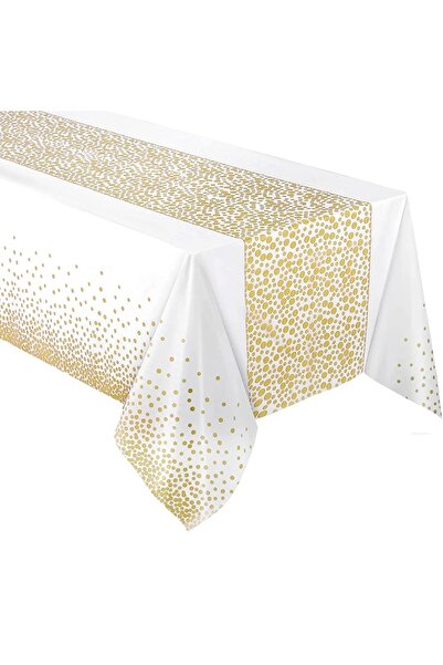 Choice مفرش طاولة صغير منقط للاستخدام مرة واحدة، مقاس 137×247 سم، طراز 3، مصنوع من مادة البولي فينيل كلوريد السميكة المقاومة للماء، مناسب للمنزل