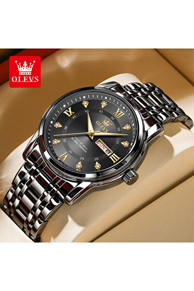 Choice نعم، ساعات رجالية سوداء من OELVS، علامة تجارية رائدة، ساعة يد أصلية كا...
