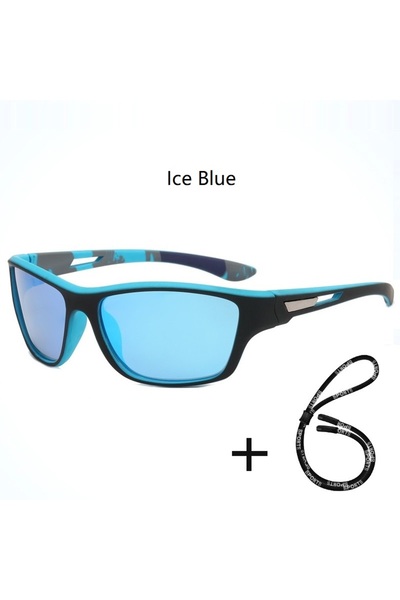 Choice سلسلة-D557 (أزرق ثلجي) نظارات شمسية رياضية مستقطبة أنيقة مع سلسلة للرج...