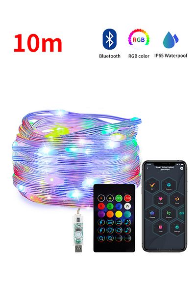 Choice 10 meters Led Fairy Light Strip Christmas Lights Smart Bluetooth USB Music Festoon Street Garland We