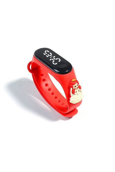 Miniso red girl Electronic Digital LED Display Watches Fashion Cartoon Watches Children's Watch Waterproof