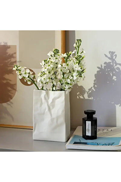 Choice BJ1725-11 حقيبة ورقية مطوية بسيطة ومبتكرة ومزهرية راتنجية فريدة من نوع...