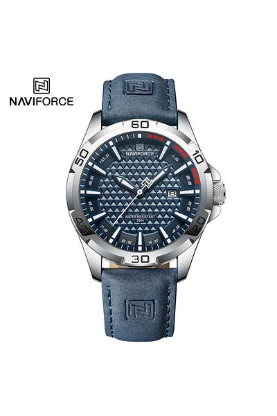 Naviforce SBEBE NAVIFORCE Brand Men Fashion Quartz Watches Male Leather Strap Sport Waterproof Wristwatches Ca