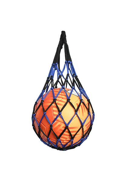 MOJOYCE Black Blue Sports Ball Holder Youth Football Self Trainer Football Net Bag Sports Mesh Equipment for
