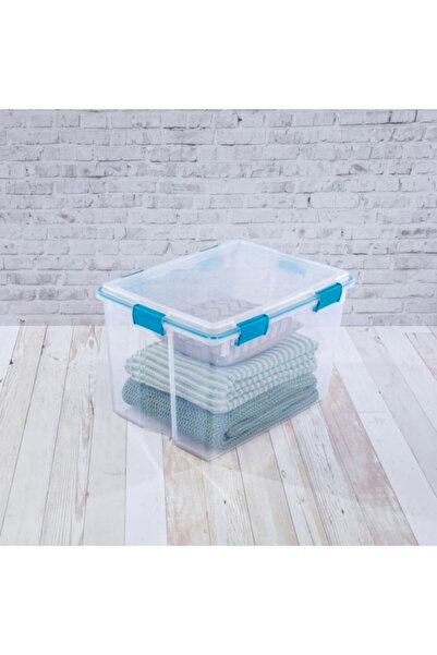 Sterilite Premium Stackable Rectangular Space Saving Gasket Box 76 Liter