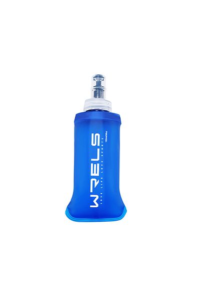 Choice dark blue-150ml 1pc150ml/250ml/500ml Outdoor Collapsible Silicone Bite Size Water Bottle Running Cam