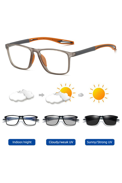 Choice نظارات شمسية مربعة أنيقة باللون الرمادي البرتقالي للرجال والنساء فاخرة...