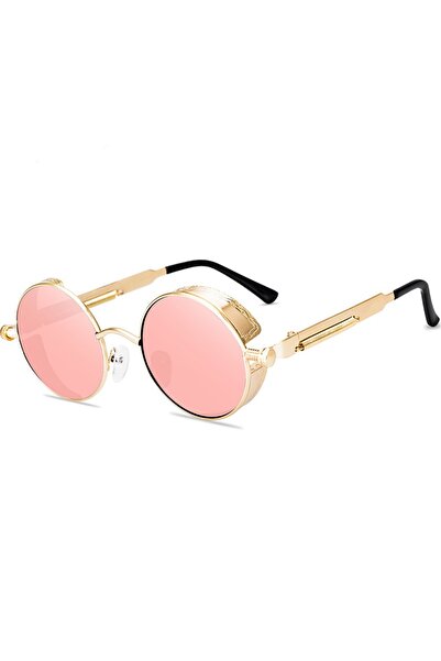 Choice نظارات شمسية كلاسيكية وردية اللون بتصميم غوطي ستيم بانك للرجال والنساء...