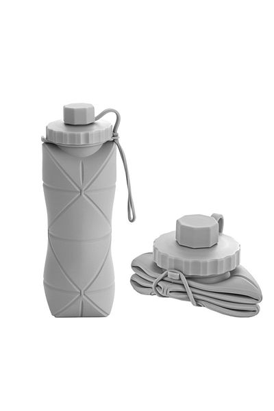 Choice Grey New Creative Silicone Folding Water Cup Outdoor Portable and Scalable Water Cup Sports Water Bo
