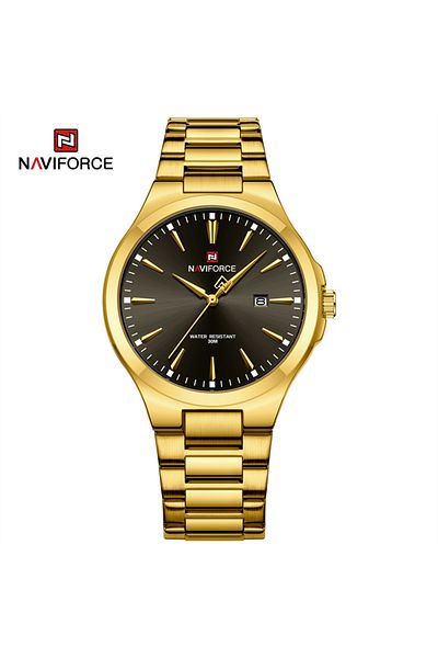 Naviforce GB NAVIFORCE Original Design Fashion Men's Watches Stainless Steel Simple Calendar Male Waterproof W