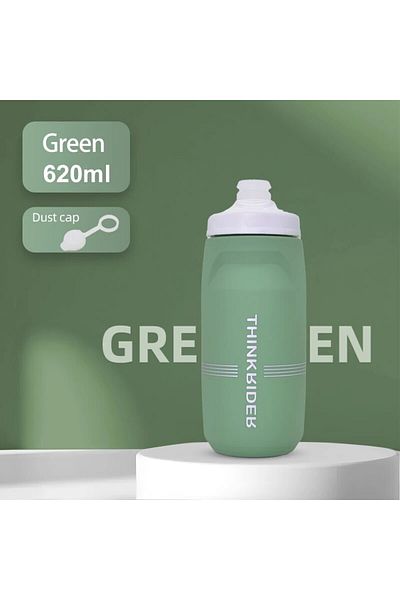 ThinkRider Green 620ml ThinkRider 620ml/750ml Bicycle Bottle MTB Road Bike Water Bottle Outdoor Sports Plastic