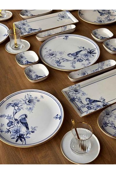 ROSSEV Breakfast Set Grandala 35 Pieces for 6 People