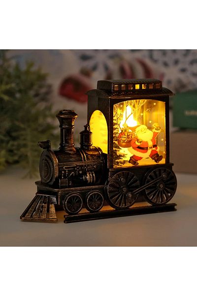 Choice A-Santa Claus LED Night Lights Vintage Portable Train Night Lamp Battery Powered Outdoor Hanging Lan