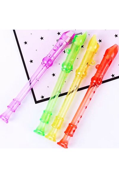Choice 10pcs 10PCS Mini Colorful Transparent Flute Musical Whistle Toys for Kids Birthday Party Gift Pinata