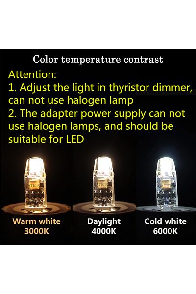 Choice 3w Yes Warm White 4pcs/lot Dimmable COB Bulb AC/DC12-24V G4 LED Bulb 2W 3w G4 Bulb Replace Traditio