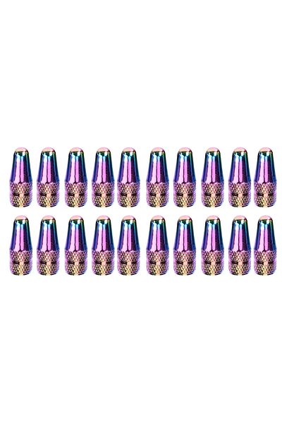 Choice 20pcs 2/5/10/20pcs Rainbow Color Bicycle Tire Valve Cap Aluminum High Pressure Caps for Presta Valve