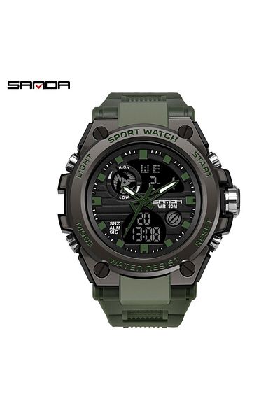 Choice army green No SANDA Top Luxury Watches Men Military Army Mens Watch Waterproof Sport Wristwatch Dual