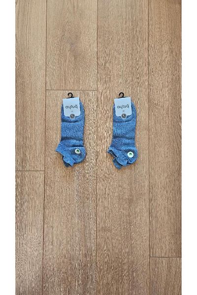 Aytuğ Aytuğ Men's Summer Season 2 Pairs Cotton-Cotton (Blue) Booties Socks - 11262-2