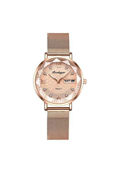 Choice ساعة يد نسائية جديدة فاخرة من الفولاذ المقاوم للصدأ بسوار بسيط باللون ...