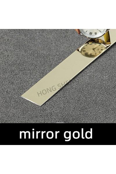 Choice width 1cm Gold 500cm 5Meter 8K Mirror Wall Sticker Titanium Gold Stainless Steel Flat Decorative Lin