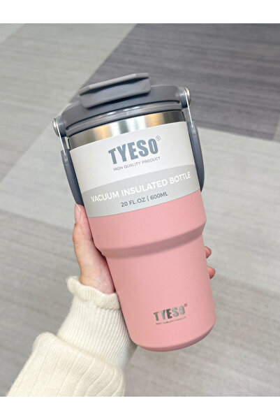 Choice كوب قهوة تايسو الجديد الوردي بسعة 901-1000 مل مع عزل مزدوج الطبقة وعزل...