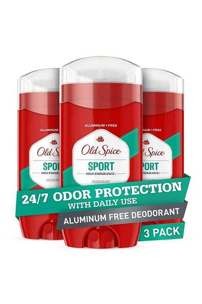 Old Spice Aluminum Free Deodorant for Men, High Endurance Sport Scent, 24/7 Odor Protection, 3 oz (P