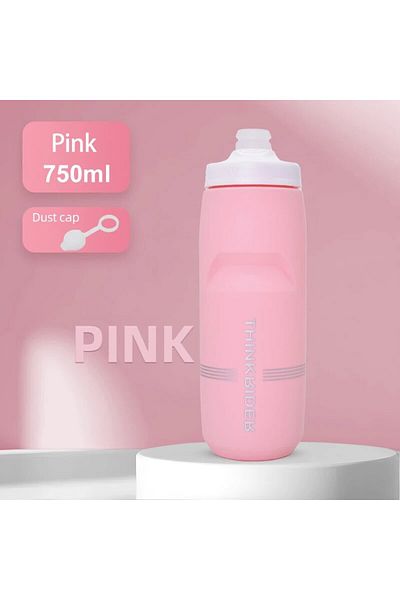 ThinkRider Pink 750ml ThinkRider 620ml/750ml Bicycle Bottle MTB Road Bike Water Bottle Outdoor Sports Plastic P