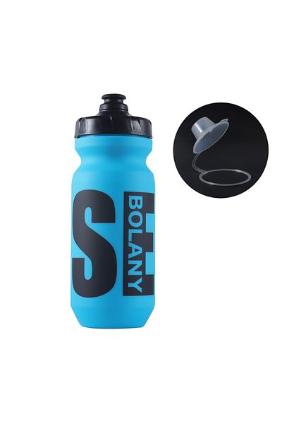 Choice Blue BOLANY 610ML Cycling Bike Water Bottle Bicycle Portable Kettle with Cover Matte Plastic Sports