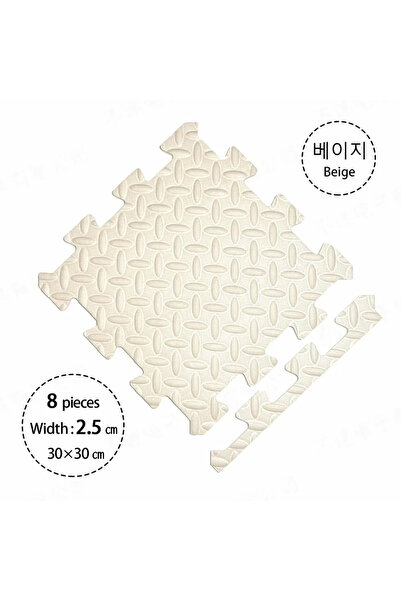 Choice Beige 2.5CM Thick Solid Color Baby Game Mat Carpet with Puzzle Pieces ...
