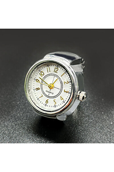 Choice ساعات أصابع فضية دائرية ذهبية فضية للرجال والنساء بحلقات بسيطة