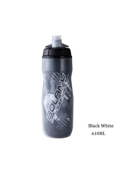 Choice Black White Bolany Bike Water Bottle 600ml Mountain Cycling Water Bottle PP5 Heat-And Ice-protected