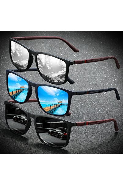 Choice 3PCS-1 2/3PCS NEW 2025 Square Polarized Sunglasses Anti Glare Sun Shad...