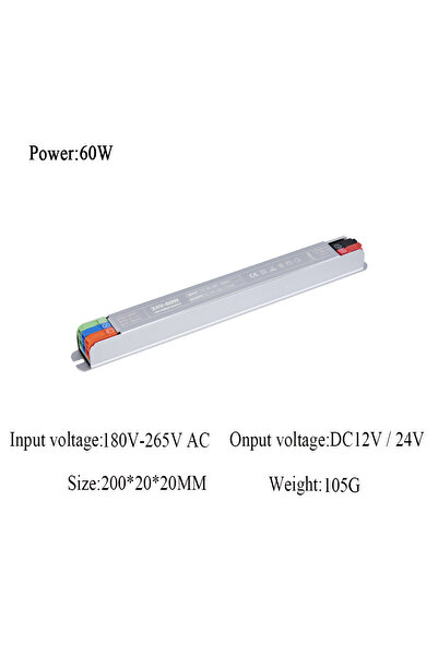 Choice 24 فولت 60 واط سائق ليد رفيع 60 واط 100 واط 200 واط محول الطاقة 220 فولت 230 فولت تيار مستمر 12 فولت 24 فولت قابل للتعتيم فائق النحافة T