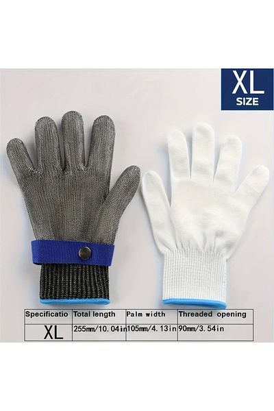 Choice XL-code A PCS Anti-cut Gloves Safety Cut Proof Stab Resistant Stainless Steel Wire Metal Mesh Butche