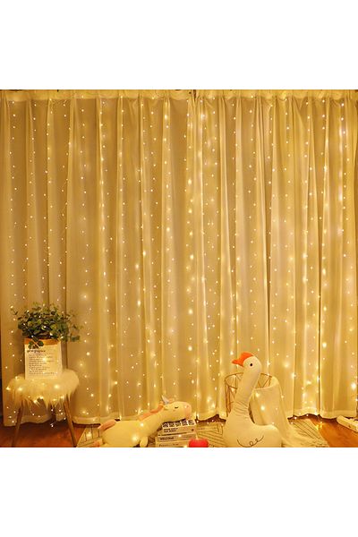 Choice 3x3M 300LES Warm White 3M/4M/6M Curtain LED String Lights Christmas Decoration Remote Control Holida