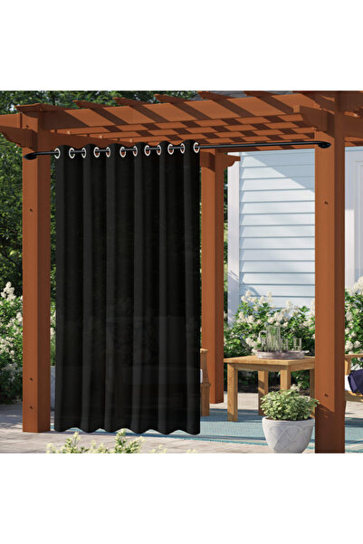 Choice ستارة خارجية مقاومة للماء والخصوصية مزودة بحلقات معدنية، عرض 137 × ارت...