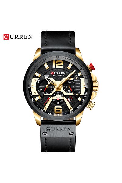 Curren gold black CURREN Casual Sport Watches for Men Top Brand Luxury Military Leather Wrist Watch Man Clo