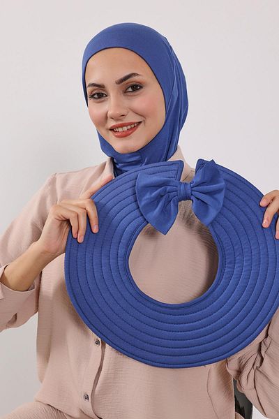 Aisha's Design Combed Cotton Practical Put-On-And-Off Bow Hat over Turban, Sp-4, Sp-4