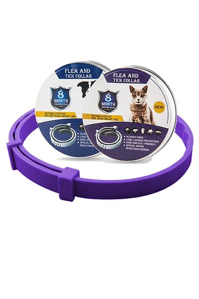 Choice CAT PURPLE 8-Month Flea & Tick Defense Collar for Dogs & Cats - Mosquito & Insect Repellent Pet Prot