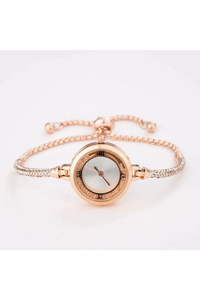 Choice White Cute Women's Steel Belt Bracelet Watch Quartz Watch Luxury Fashion Small Dial Popular Elegant