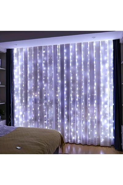 Choice USB-3Mx1M 100LEDs White Light 3/4/6m Curtain LED String Lights Garland USB Festoon Remote Control Fa